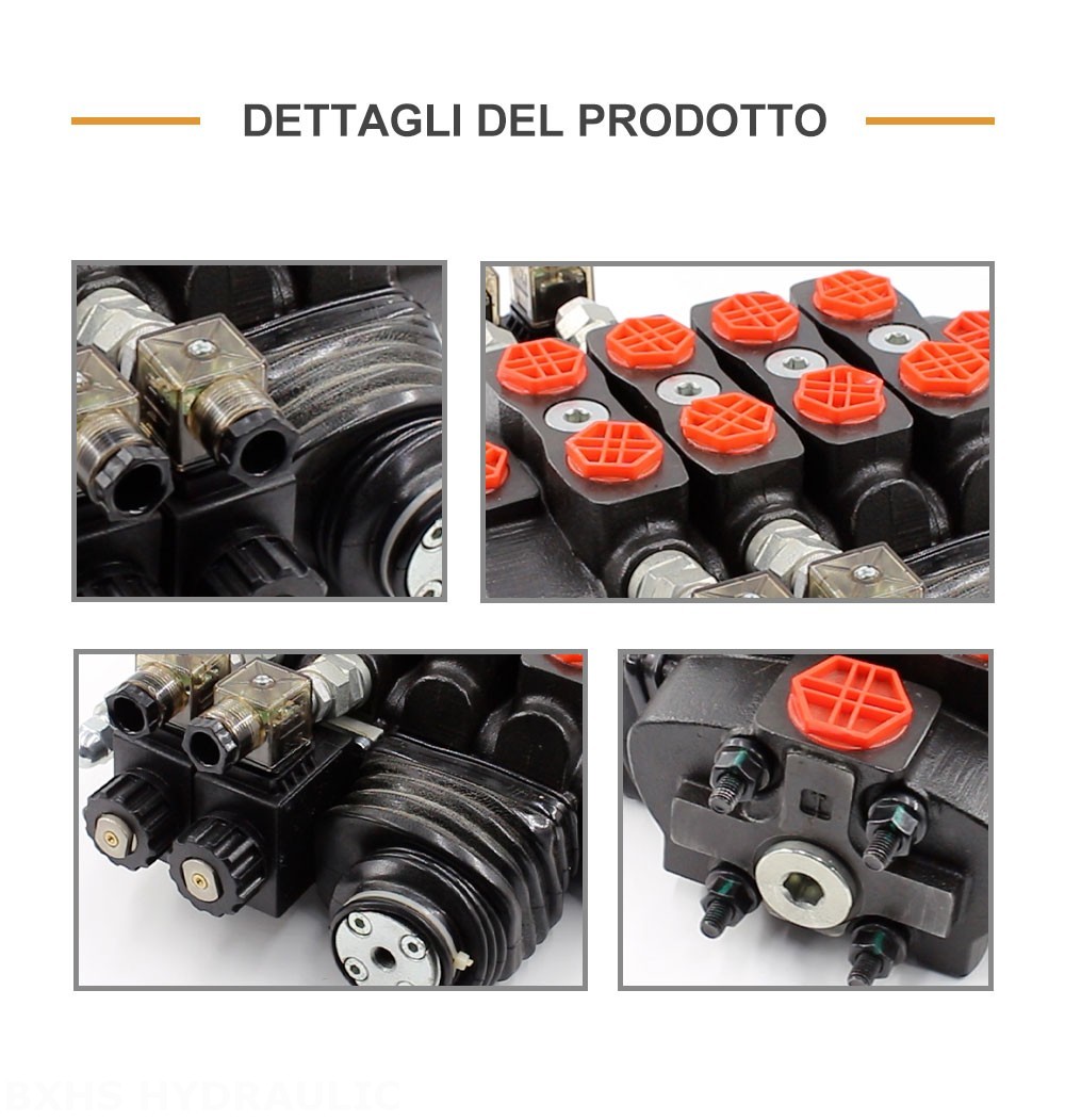 SD8 Solenoide e joystick 3 Spool Valvola direzionale sezionale